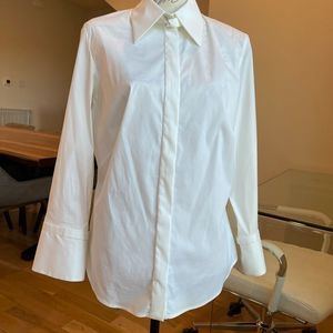 Akris Punto White Collared Blouse - 12